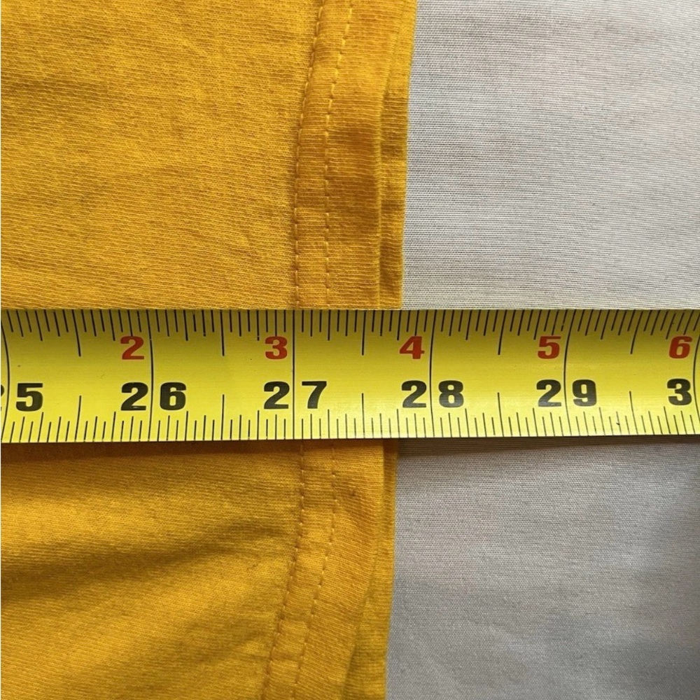 Pacman VTG Style Arcade TShirt Yellow Mens Small Graphic Print Front and Sleeves - Picture 10 of 10